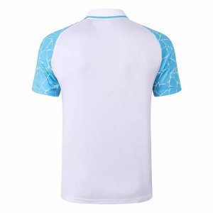 Polo Manchester City 2020-21 Blanc Bleu