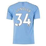 Maillot Manchester City NO.34 Sandler 1ª 2019-20 Bleu