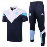 Polo Marseille Conjunto Complet 2020-21 Blanc Bleu