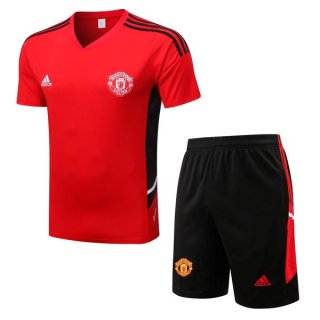 Maillot Entrainement Manchester United Ensemble Complet 2022-23 Rouge