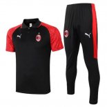 Polo AC Milan Ensemble Complet 2020-21 Noir Rouge