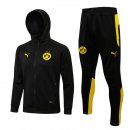 Sweat Shirt Capuche Ensemble Complet Borussia Dortmund 2022-23 Noir Jaune