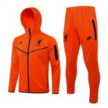 Sweat Shirt Capuche Ensemble Complet Liverpool 2022-23 Orange