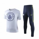 Entrainement Manchester City Conjunto Complet 2019-20 Blanc Bleu