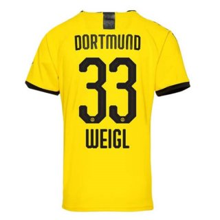 Thailande Maillot Borussia Dortmund NO.33 Weigl 1ª 2019-20 Jaune