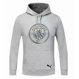 Sweat Shirt Capuche Manchester City 2020-21 Gris