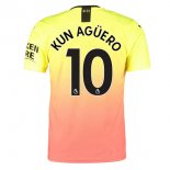 Maillot Manchester City NO.10 Kun Aguero 3ª 2019-20 Orange