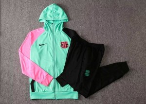 Sweat Shirt Capuche Barcelone 2020-21 Vert Rose