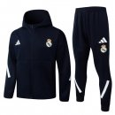 Coupe Vent Capuche Real Madrid 2026-27 Bleu 2 Coupe Vent Capuche Real Madrid 2026-27 Bleu 2