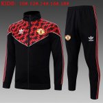 Enfant Survetement Manchester United 2025-26 Noir Rouge 5