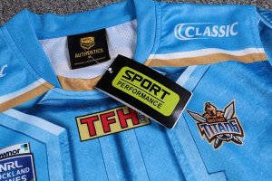 Thailande Maillot Gold Coast Titans Classic 2017 2018 Bleu