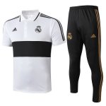 Polo Real Madrid Conjunto Complet 2019-20 Blanc Noir Polo Real Madrid Conjunto Complet 2019-20 Blanc Noir