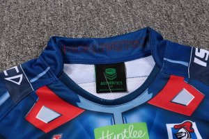 Thailande Maillot Newcastle Knights Hombre Acero 2017 2018 Bleu