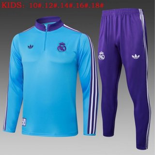 Enfant Sweatshirt Real Madrid 2025-26 Bleu 10 Enfant Sweatshirt Real Madrid 2025-26 Bleu 10
