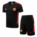 Maillot Entrainement Manchester United Ensemble Complet 2022-23 Noir