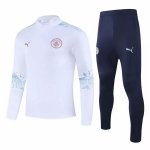 Survetement Manchester City 2020-21 Blanc Bleu Survetement Manchester City 2020-21 Blanc Bleu