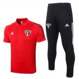 Polo São Paulo Conjunto Complet 2020-21 Rouge Noir