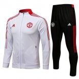 Survetement Manchester United 2022 Blanc Noir Rouge