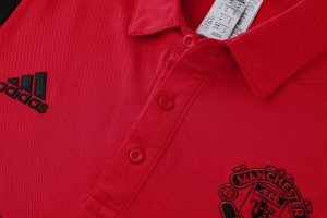 Polo Conjunto Complet Manchester United 2019-20 Bordeaux Noir