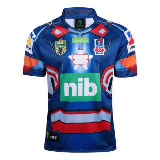 Thailande Maillot Newcastle Knights Hombre Acero 2017 2018 Bleu