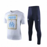 Entrainement Marseille Conjunto Complet 2019-20 Blanc Bleu