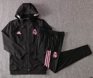 Coupe Vent Real Madrid Ensemble Complet 2020-21 Noir Rose