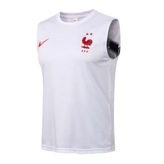 Maillot France Sans Manches 2022 Blanc