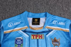 Thailande Maillot Gold Coast Titans Classic 2017 2018 Bleu