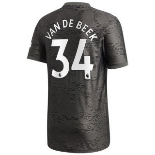 Maillot Manchester United NO.34 Van De Beek 2ª 2020-21 Noir