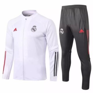 Survetement Real Madrid 2020-21 Blanc Gris Rouge