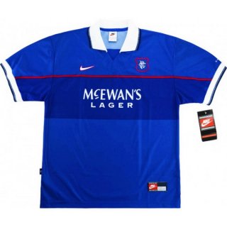 Thailande Maillot Rangers 1ª Retro 1997 1999 Bleu