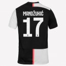 Maillot Juventus NO.17 Mandzukic 1ª 2019-20 Blanc Noir