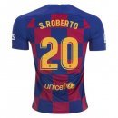 Maillot Barcelone NO.20 S.Roberto 1ª 2019-20 Bleu Rouge