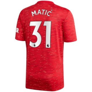 Maillot Manchester United NO.31 Matic 1ª 2020-21 Rouge