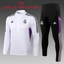 Enfant Survetement Training Real Madrid 2023 Blanc Noir