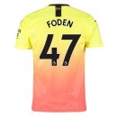 Maillot Manchester City NO.47 Foden 3ª 2019-20 Orange