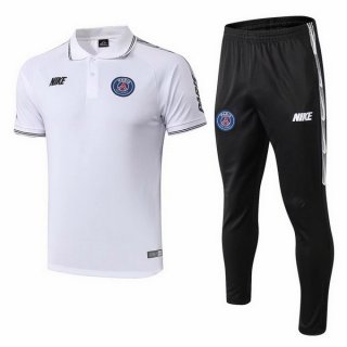 Polo Conjunto Complet Paris Saint Germain 2019-20 Blanc