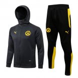 Sweat Shirt Capuche Ensemble Complet Borussia Dortmund 2022-23 Gris