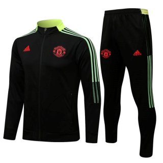 Survetement Manchester United 2022 Noir Vert