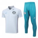 Polo Palmeiras Ensemble Complet 2023-24 Blanc Bleu