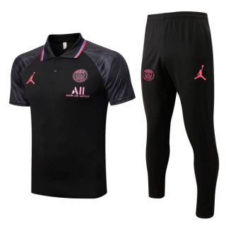 Polo PSG Ensemble Complet 2022-23 Noir Gris