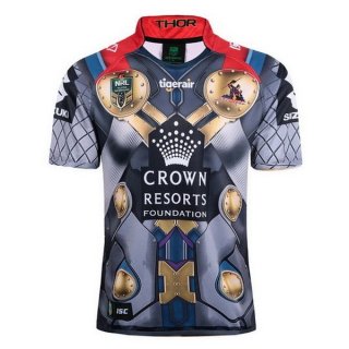 Thailande Maillot Melbourne Storm Thor 2017 2018 Gris