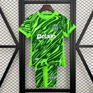 Maillot Sporting Lisbon Gardien Enfant 2025-26 Vert Maillot Sporting Lisbon Gardien Enfant 2025-26 Vert