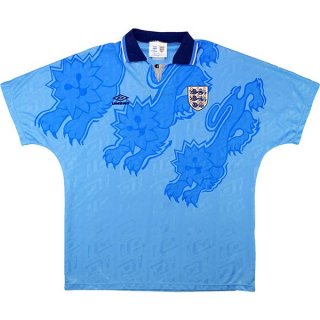 Thailande Maillot Angleterre Tercera Retro 1992 Bleu