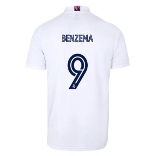 Maillot Real Madrid 1ª NO.9 Benzema 2020-21 Blanc