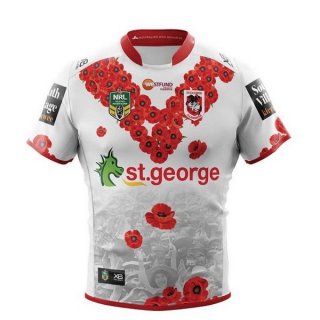 Thailande Maillot St.George Illawarra Dragons 2018 Blanc