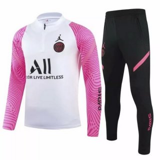 Survetement Paris Saint Germain 2021-22 Blanc Rose Noir