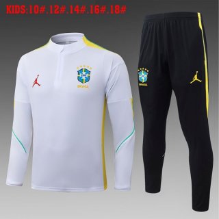 Enfant Training Top Brésil 2026-27 Blanc 3