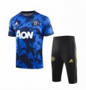 Entrainement Manchester United Conjunto Complet 2019-20 Bleu Noir