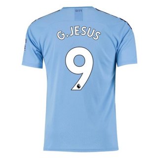 Maillot Manchester City NO.9 G.Jesus 1ª 2019-20 Bleu